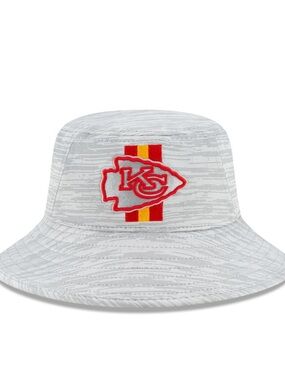 Kansas City Chiefs New Era Gray Bucket Hat 2021 NFL Training Camp